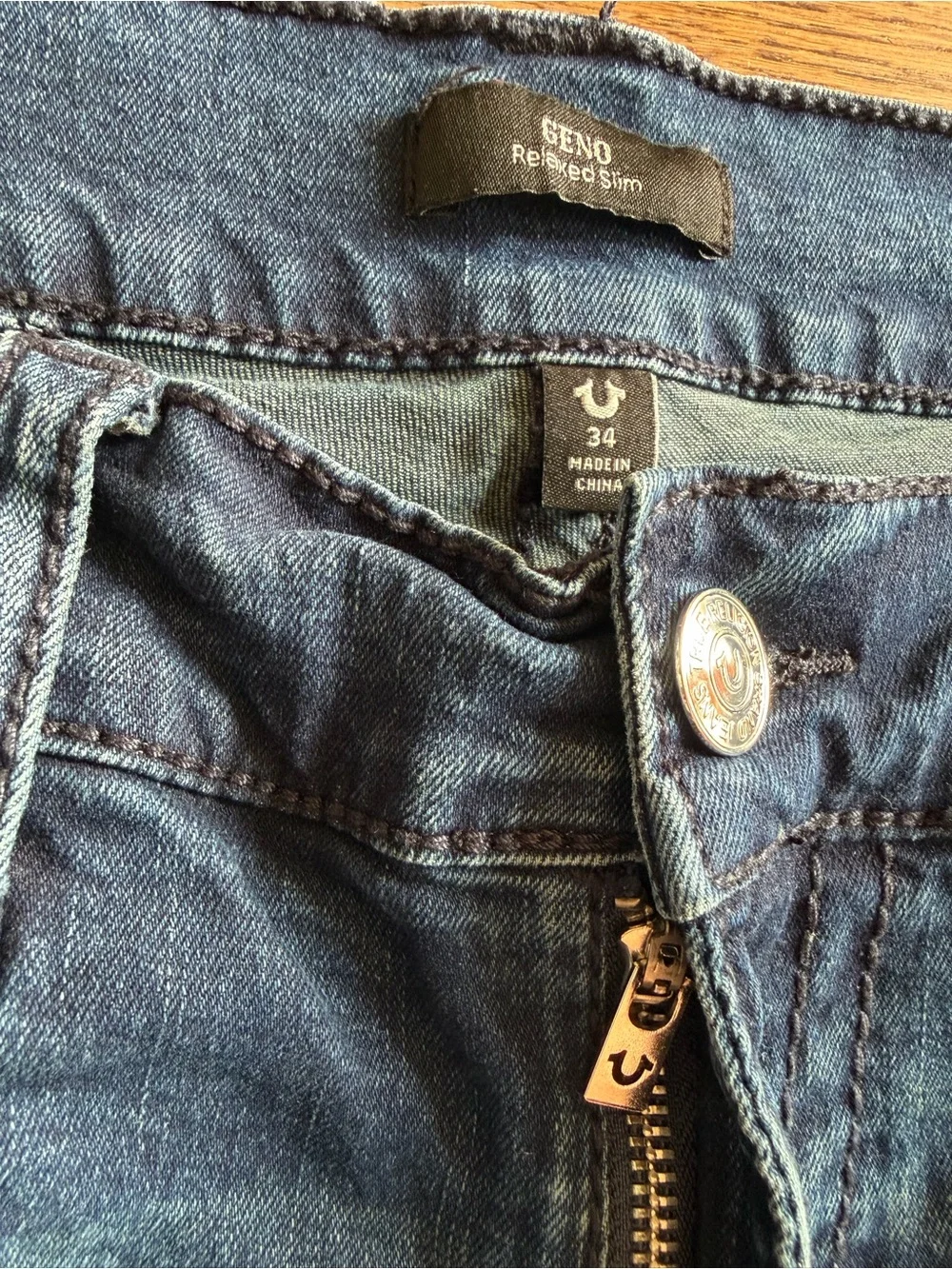True Religion Men’s Blue Skinny Jeans with Signature Pocket NWOT